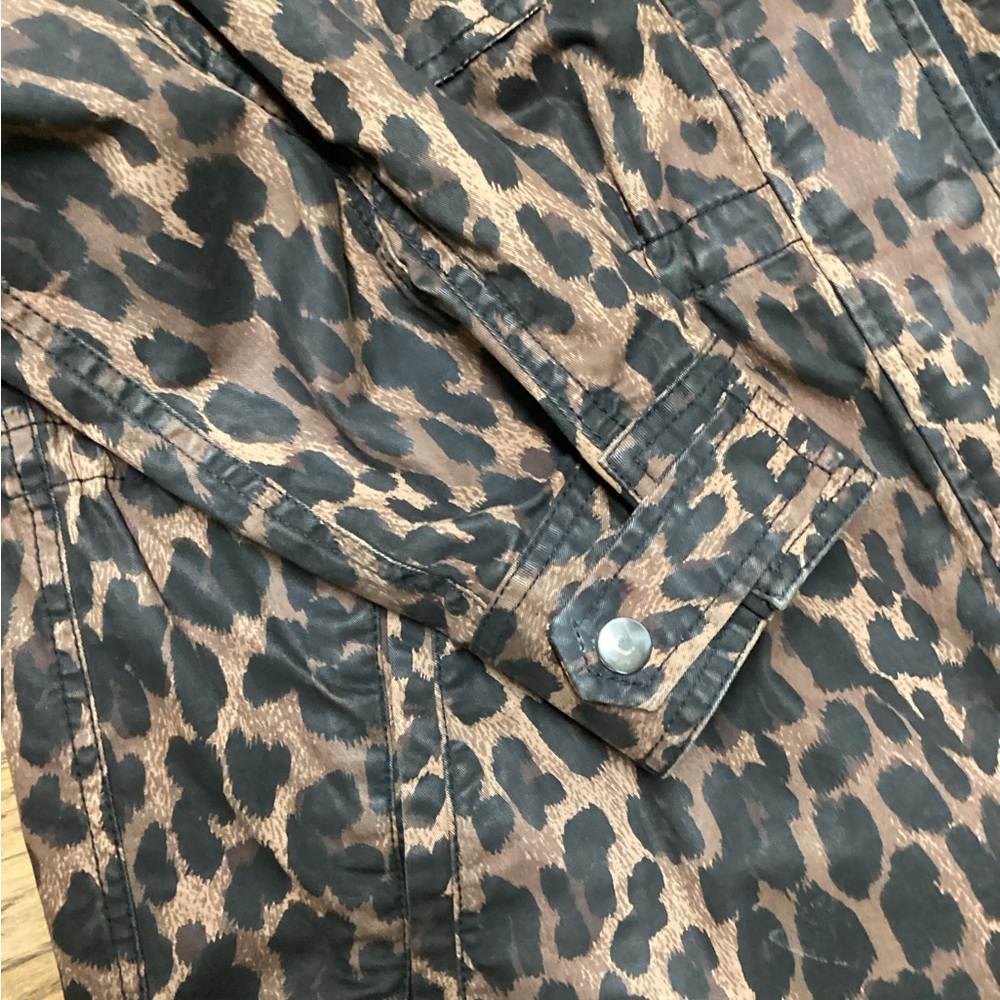 Style & Co leopard print Military jacket Size Extra Large - Picture 9 of 15